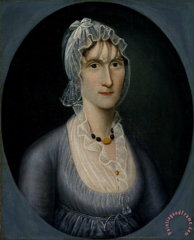 776x960 Joshua Johnson Portrait Of Mrs. Barbara Baker Murphy (Wife Of Sea - Sea Captain Painting