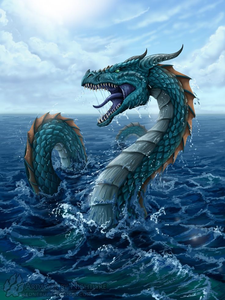 736x981 Sea Dragon's Content - Sea Dragon Painting