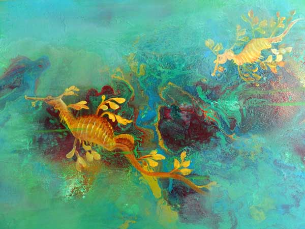 600x450 Sea Dragon Painting By Tricia Bradford - Sea Dragon Painting