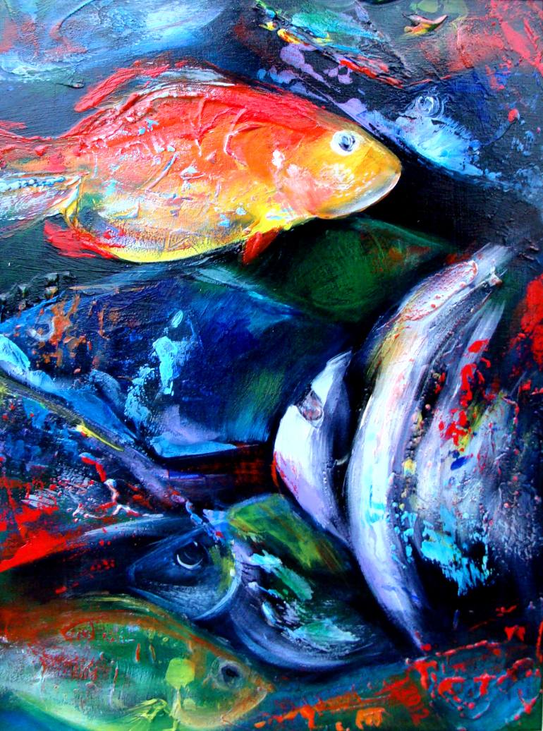 Sea Fish Painting at PaintingValley.com | Explore collection of Sea ...