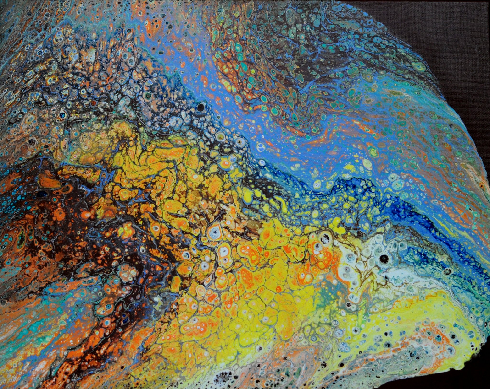 2048x1628 Sea Fish 16 X 20 Negative Space Acrylic Painting Kristi Hoey Art - Sea Fish Painting