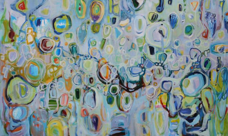 770x459 Saatchi Art Sea Glass Painting By Kimberly Rempel - Sea Glass Painting