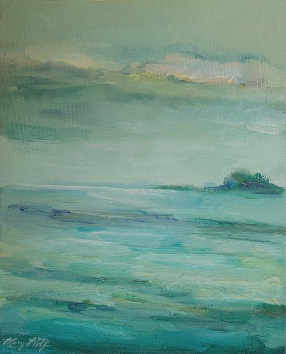566x700 Sea Glass Painting By Mary Wolf - Sea Glass Painting