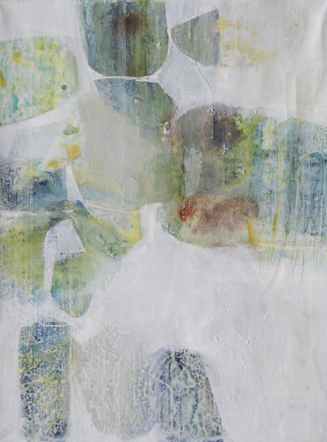 473x640 Elizabeth Barber Leventhal Artwork Sea Glass 11 Original - Sea Glass Painting