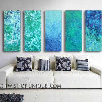 354x354 Modern Abstract Painting Custom Art 3 From Twistofunique - Sea Glass Painting