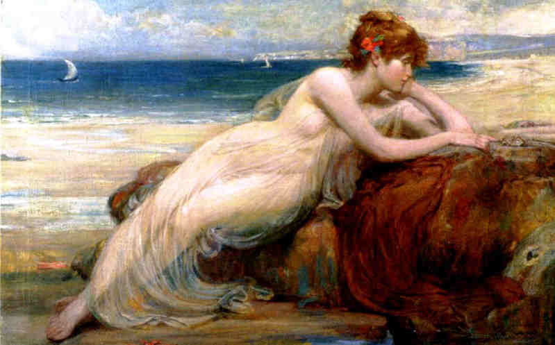 799x497 Picture Of Aphrodite By The Sea - Sea Goddess Painting