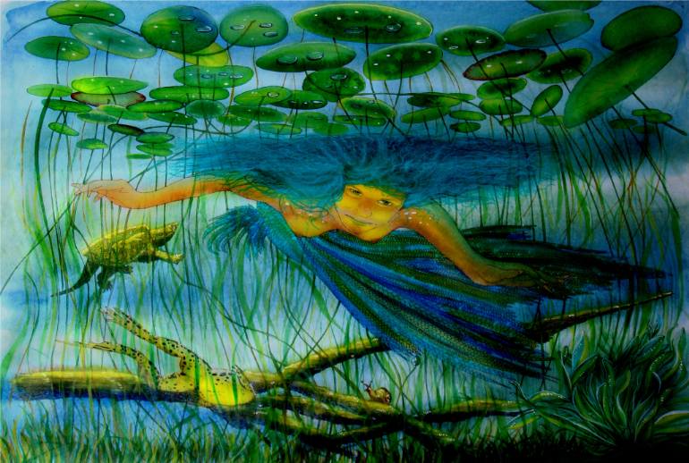 770x518 Saatchi Art Sea Goddess Painting By Jim Fetter - Sea Goddess Painting