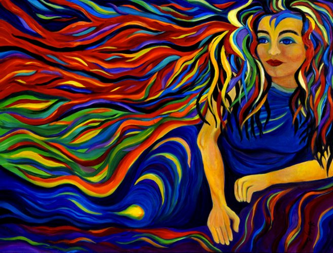 657x499 Sea Goddess Melody Brown Art - Sea Goddess Painting
