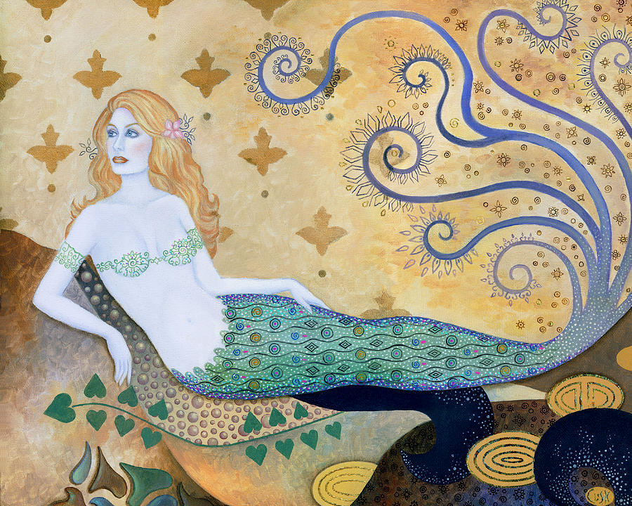 900x720 Sea Goddess Painting By B K Lusk - Sea Goddess Painting