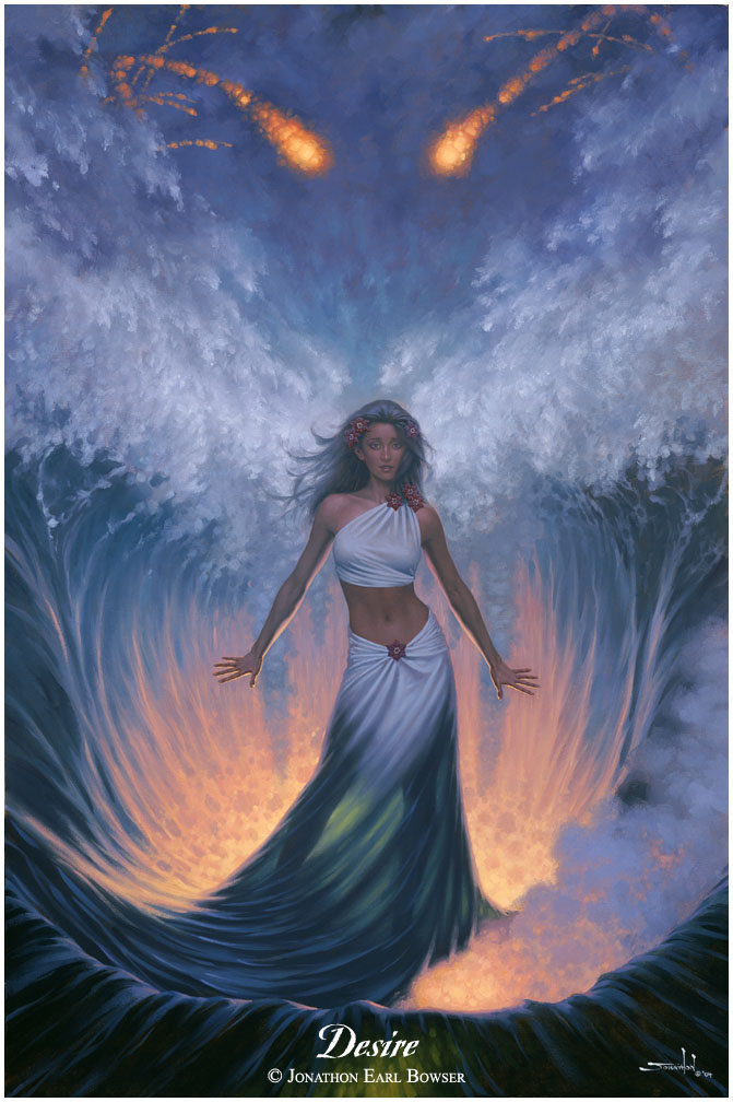 671x1008 Desire - Sea Goddess Painting