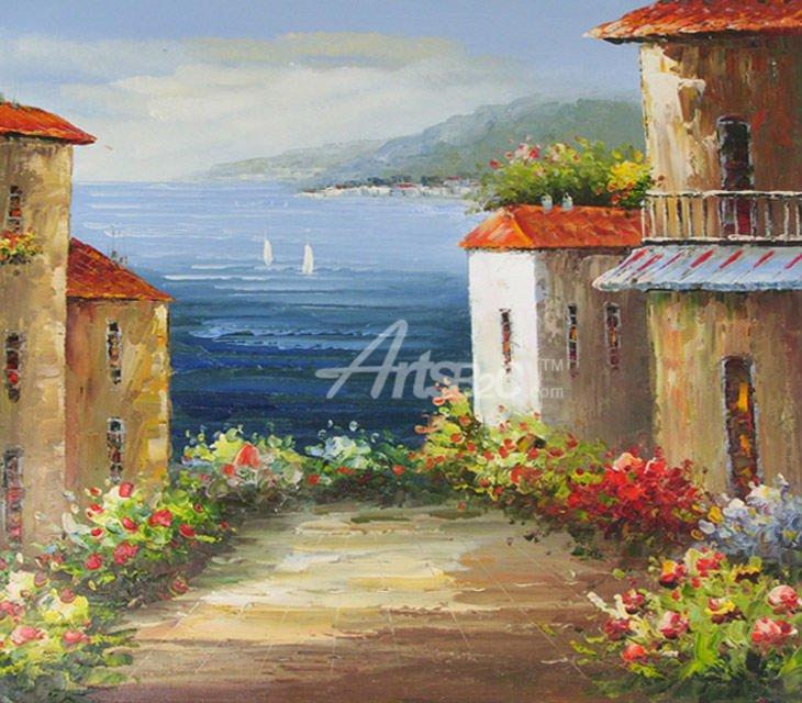 Sea Landscape Painting at PaintingValley.com | Explore collection of ...