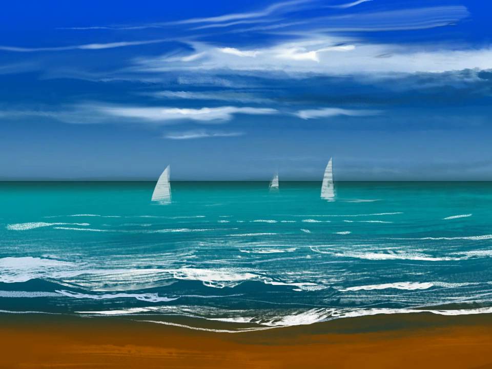 960x720 Sea Landscape - Sea Landscape Painting