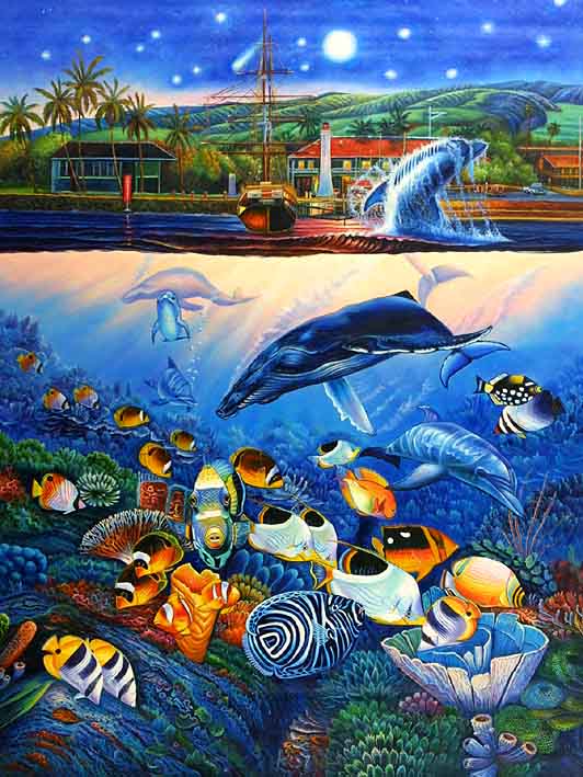 532x709 Tropical Sea Life - Sea Life Painting