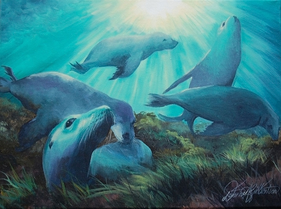 945x701 Art Pack Paint Pot - Sea Lion Painting