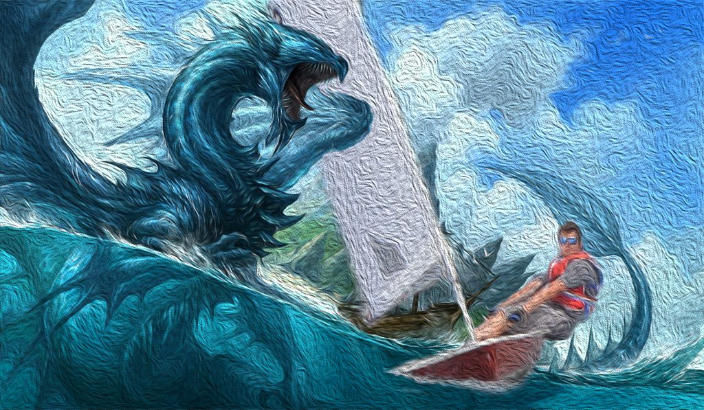 1024x597 Laser Sea Monster - Sea Monster Painting