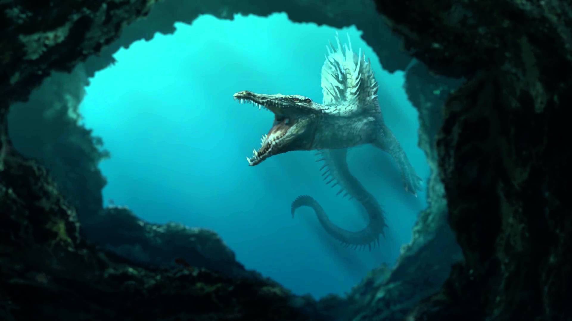 1920x1080 Sea Monster Matte Painting - Sea Monster Painting