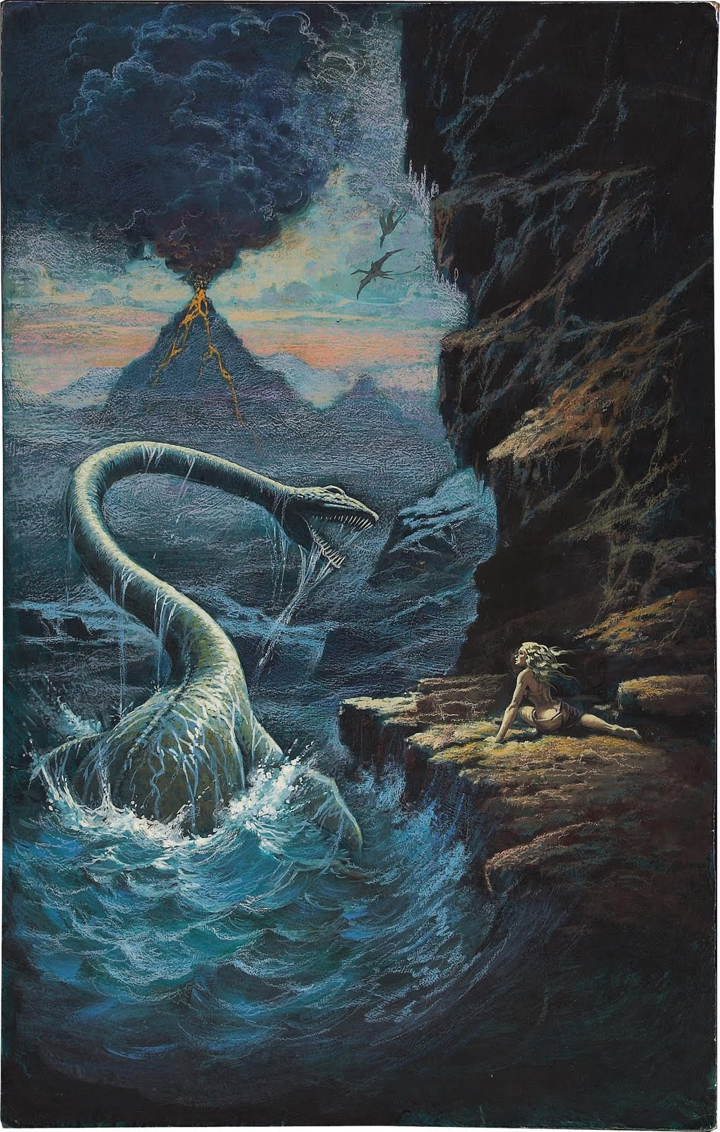 1019x1600 Image - Sea Monster Painting