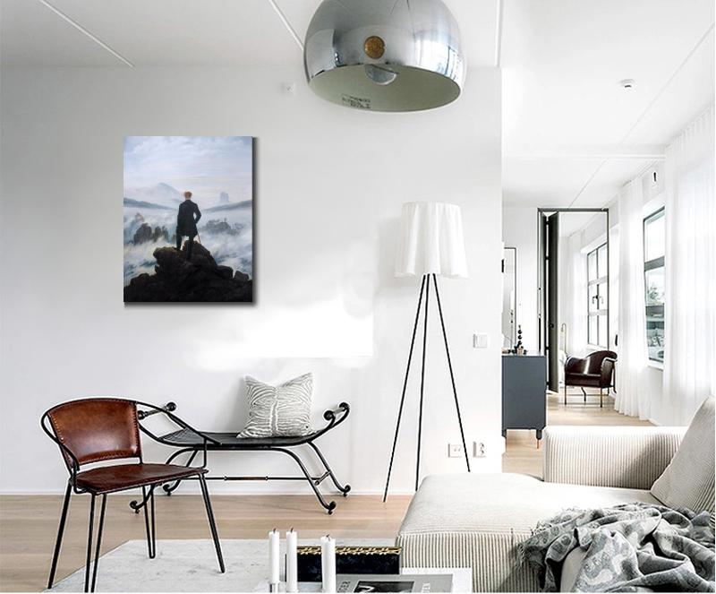 800x663 Famous Oil Painting Landscapes The Wanderer Above The Sea Of Fog - Sea Of Fog Painting