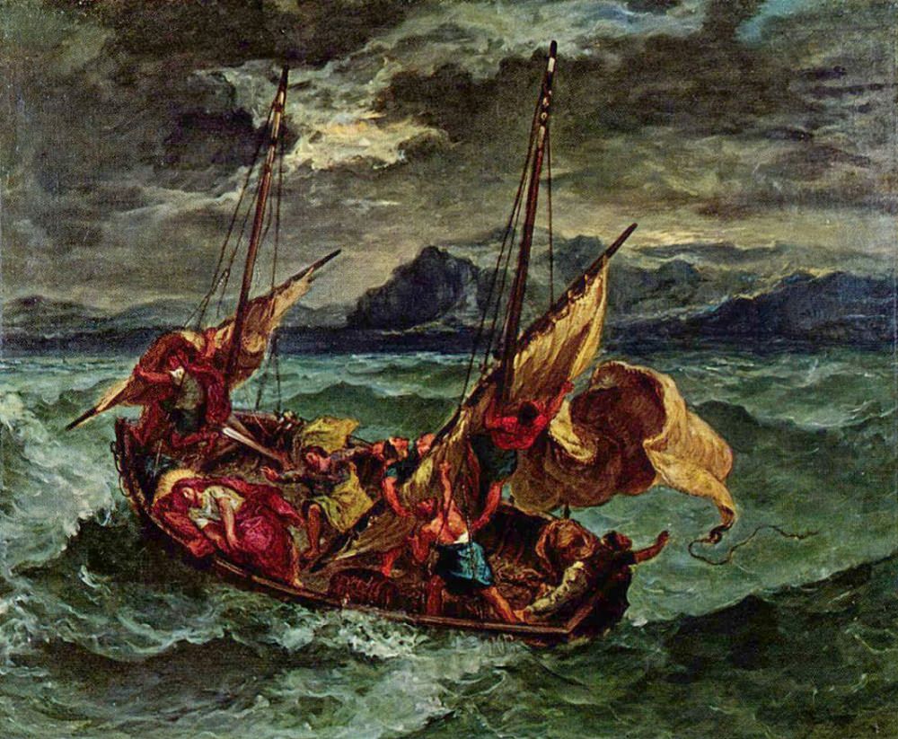 1000x823 Christ On The Sea Of Galilee By Eugene Delacroix - Sea Of Galilee Painting