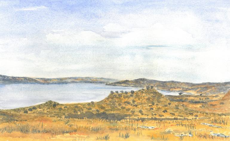 770x471 Saatchi Art A View Of Tiberias And The Sea Of Galilee - Sea Of Galilee Painting