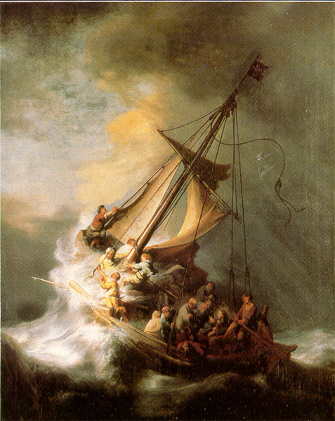 477x600 The Rembrandt Teaching Project Lesson Plan Storm On The Sea Of Galilee - Sea Of Galilee Painting