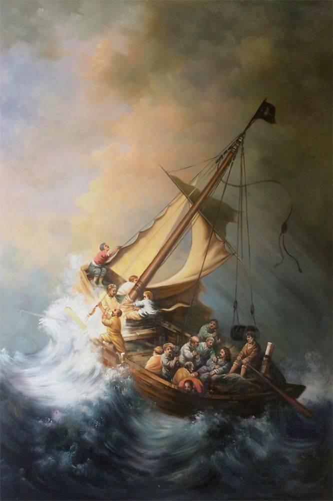 666x1000 The Storm On The Sea Of Galilee - Sea Of Galilee Painting