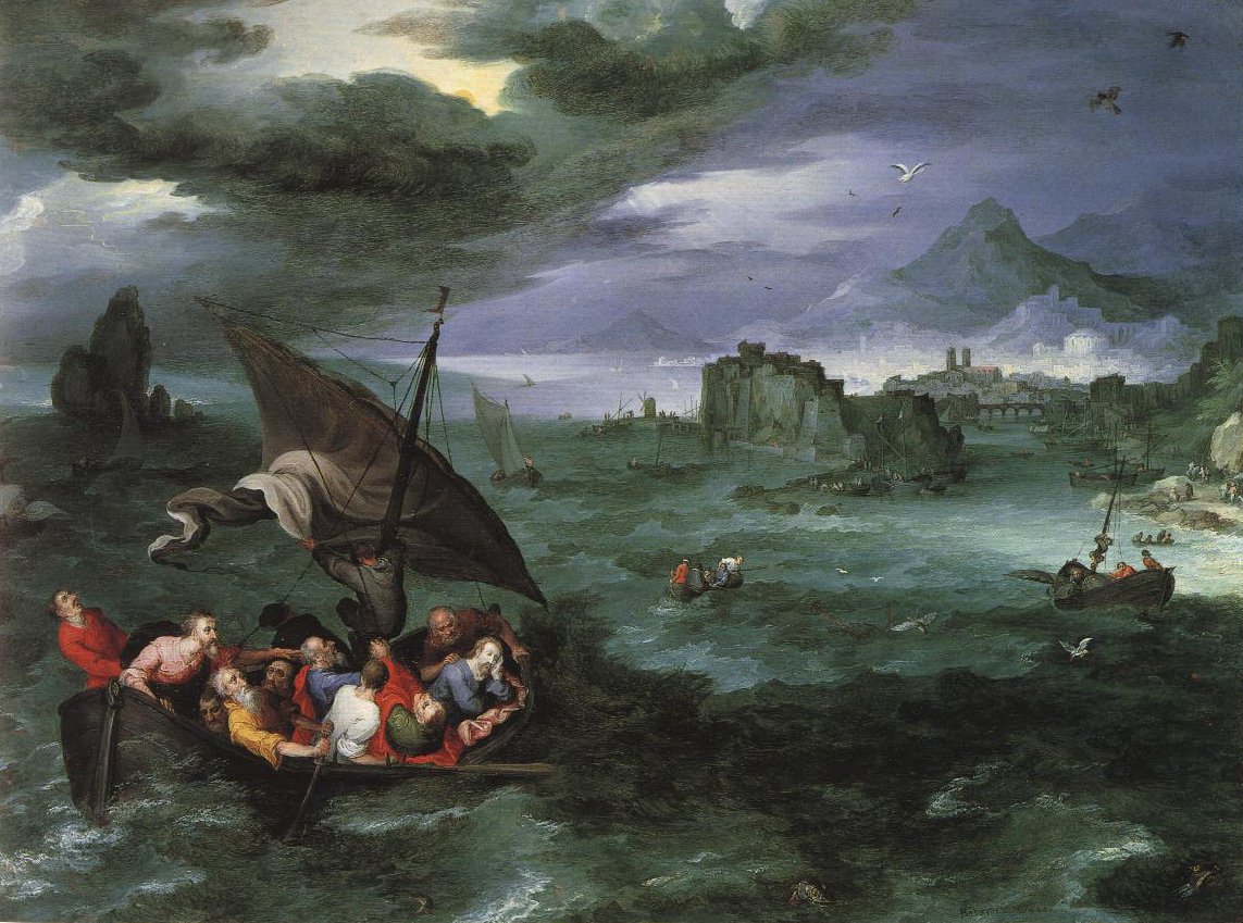 1143x849 Christ In The Storm On The Sea Of Galilee Painting Jan Brueghel - Sea Of Galilee Painting