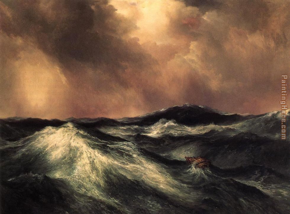 980x723 Thomas Moran The Angry Sea Painting Anysize 50% Off - Sea Painting