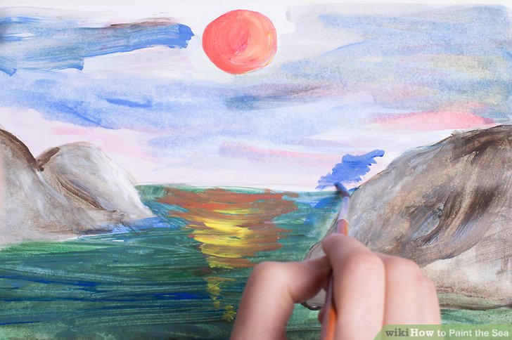 728x484 How To Paint The Sea 12 Steps (With Pictures) - Sea Painting Images