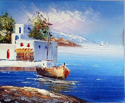 400x330 Wall And Sea Painting, A Unknown Artist Paintings Reproduction, We - Sea Painting Images