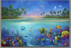 230x158 Dolphin Paintings And Underwater Paintings - Sea Painting Images