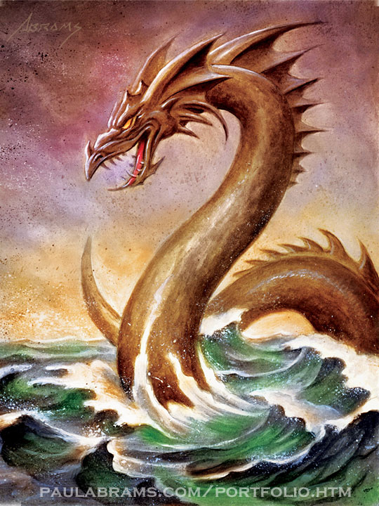 540x720 Sea Serpent By Paulabrams - Sea Serpent Painting