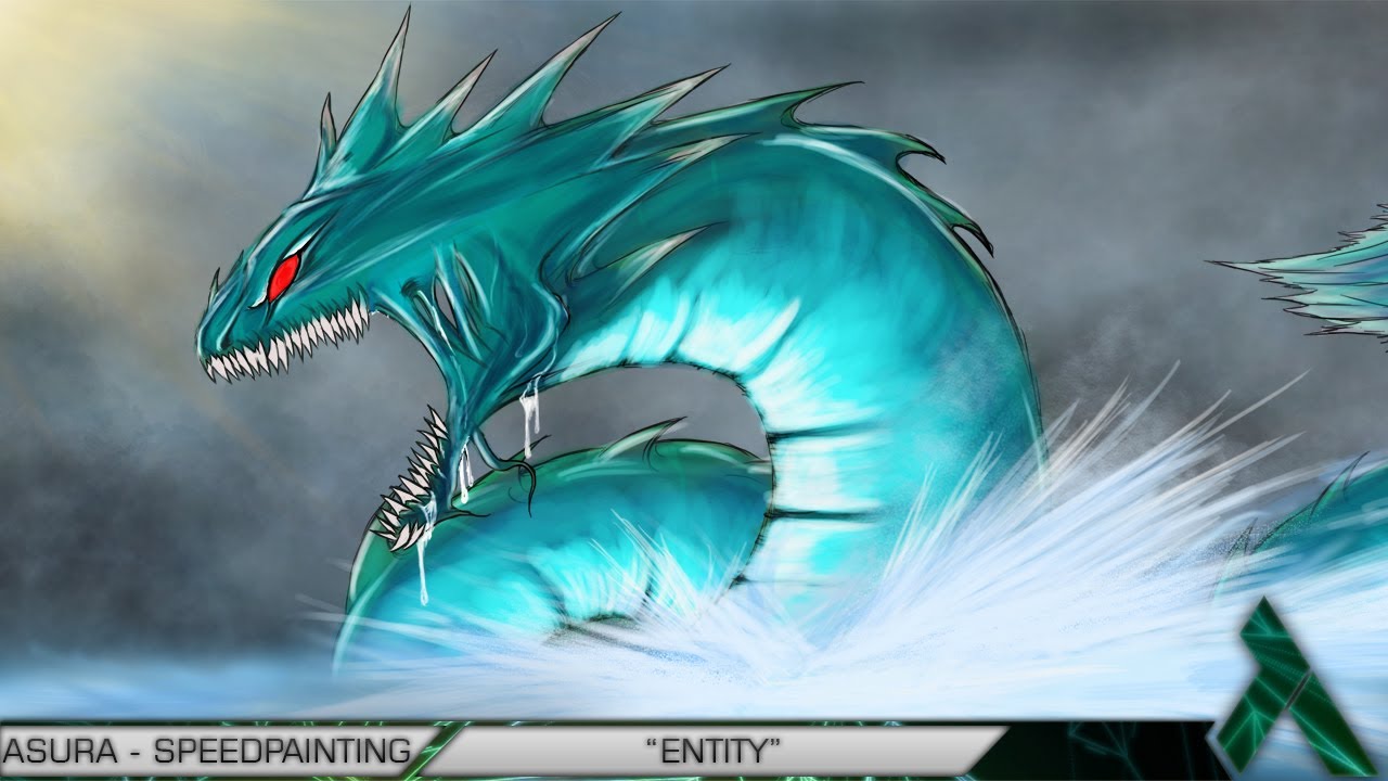 1280x720 Speed Painting - Sea Serpent Painting