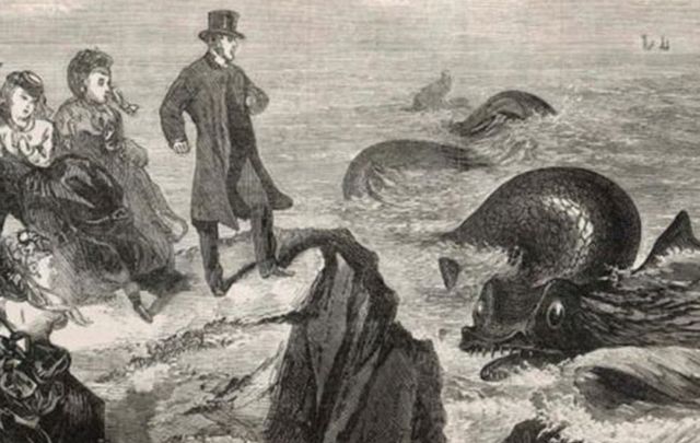 640x405 Ireland's Loch Ness Monster Surfaces - Sea Serpent Painting