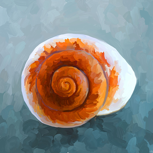 600x600 Seashell Ii Painting By Jai Johnson - Sea Shell Painting