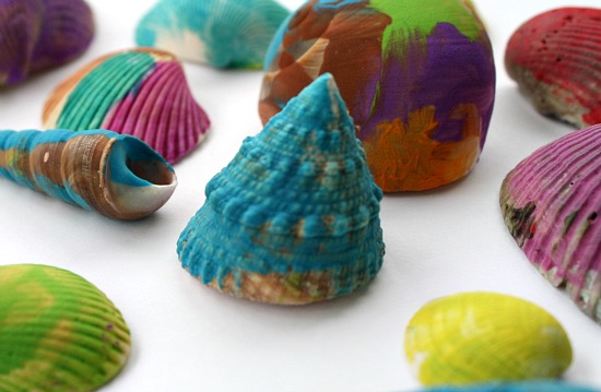 550x359 Seashell Painting Art For Kids - Sea Shell Painting