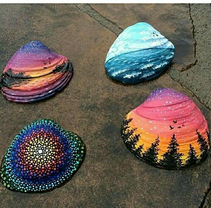 720x710 Httpss Media Cache - Sea Shell Painting