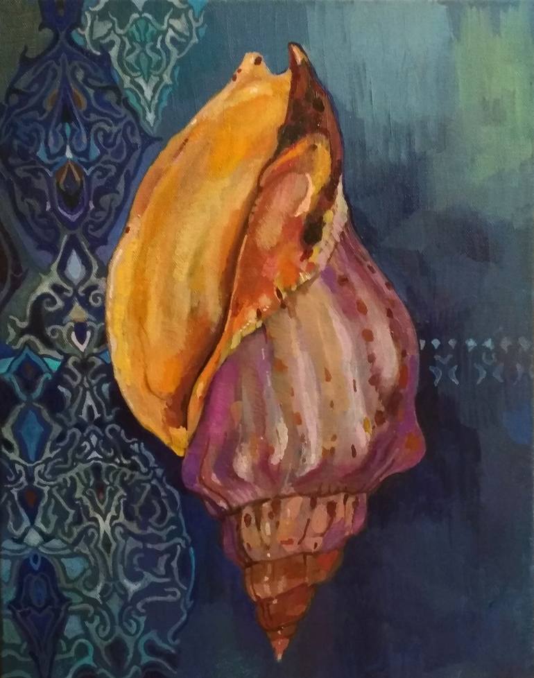 770x978 Saatchi Art Seashell Painting By Olga Zelinskaya - Sea Shell Painting