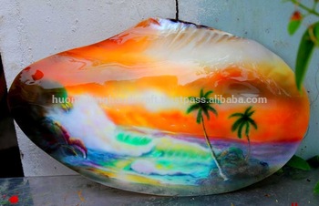 350x226 Sea Shell Painting,natural Painted Seashell,craft,souvernir - Sea Shell Painting