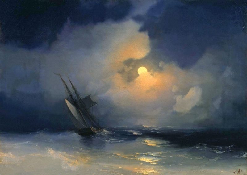 800x567 Storm On The Sea - Sea Storm Painting