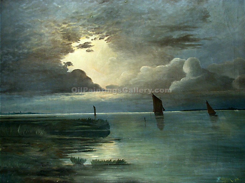 800x600 Sunset - Sea Storm Painting