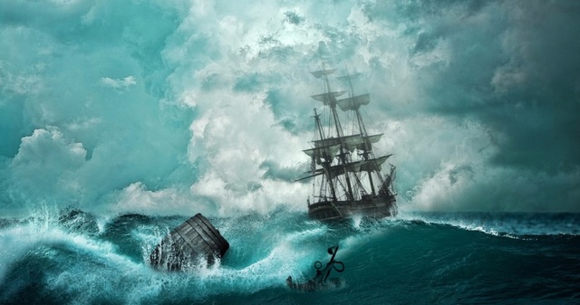 640x337 Top Art - Sea Storm Painting