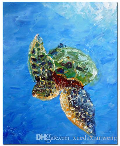 Sea Turtle Oil Painting