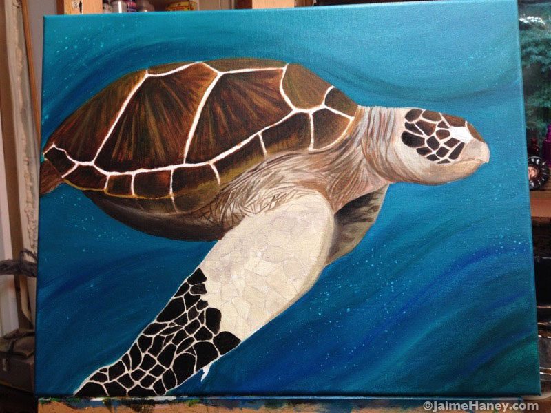 800x600 Sea Turtle Painting - Sea Turtle Painting