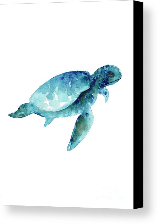 529x750 Sea Turtle Abstract Painting Canvas Print Canvas Art By Joanna - Sea Turtle Painting Canvas