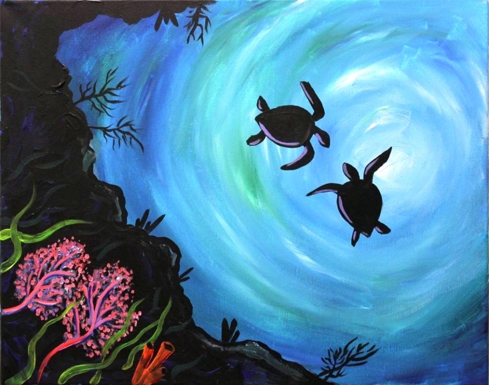 Sea Turtle Painting Canvas at PaintingValley.com | Explore collection ...