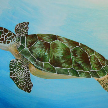 Sea Turtle Painting Canvas at PaintingValley.com | Explore collection ...