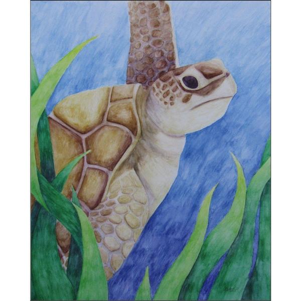 600x600 Sea Turtle - Sea Turtle Watercolor Painting