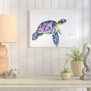 310x310 Canvas Watercolor Sea Turtle Wayfair - Sea Turtle Watercolor Painting