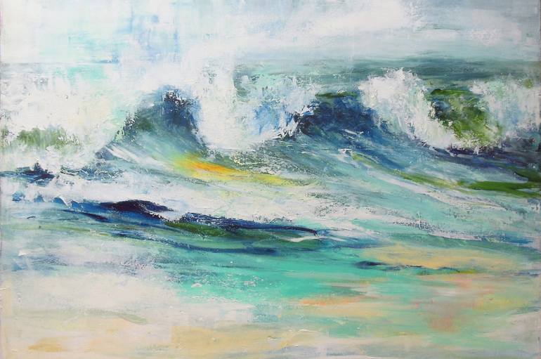 770x511 Saatchi Art Sea Waves Painting By Miguel Redondo - Sea Waves Painting